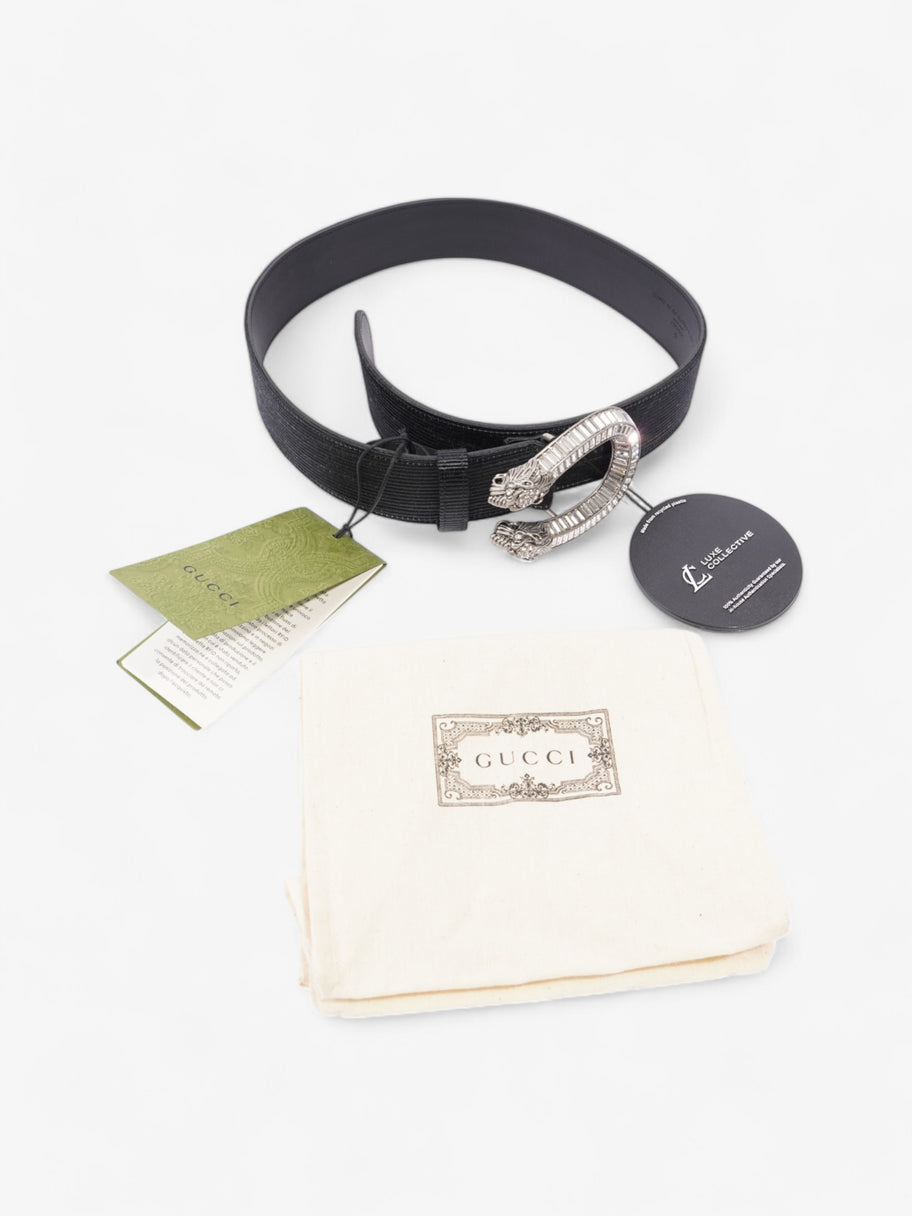 Gucci GG Dionysus Belt Black / Silver / Crystal Fabric 70cm / 28