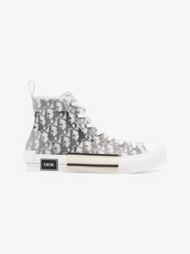  Christian Dior B23 High-tops White  / Grey Oblique Rubber EU 44.5 UK 10.5