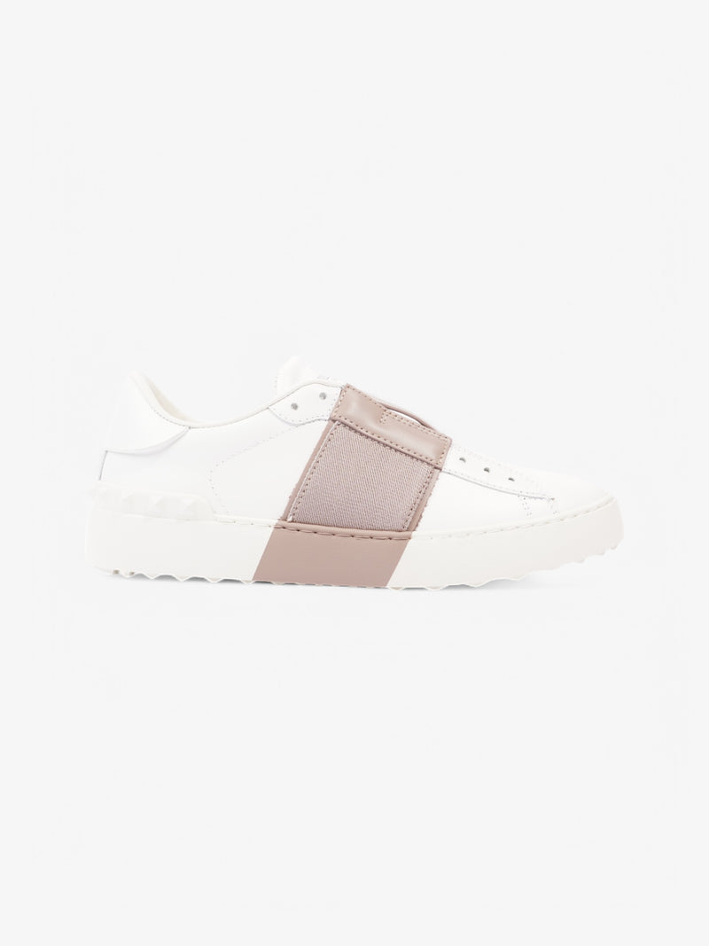  Valentino Open Laceless Sneakers White  / Nude Leather EU 37.5 UK 4.5