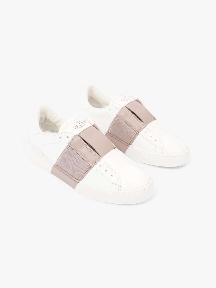 Valentino Open Laceless Sneakers White  / Nude Leather EU 37.5 UK 4.5 Image 2