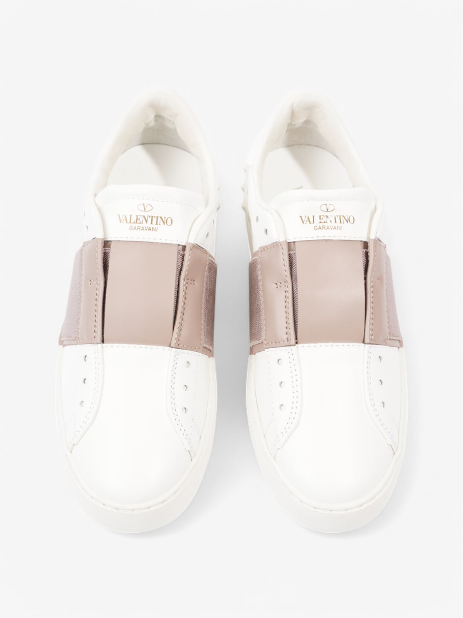 Valentino Open Laceless Sneakers White  / Nude Leather EU 37.5 UK 4.5 Image 8
