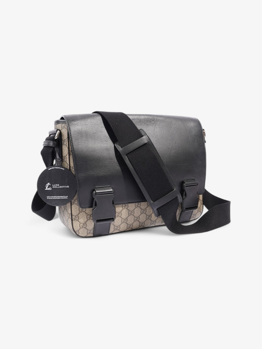 Gucci Messenger Bag GG Supreme / Black Coated Canvas Image 10