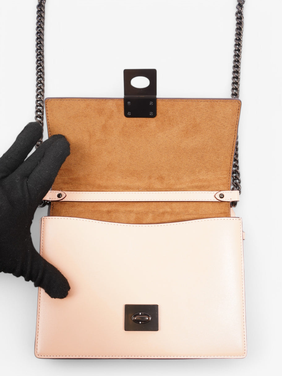 Coach Hutton Shoulder Bag Peach Leather 21.5x16.5x6cm Image 7