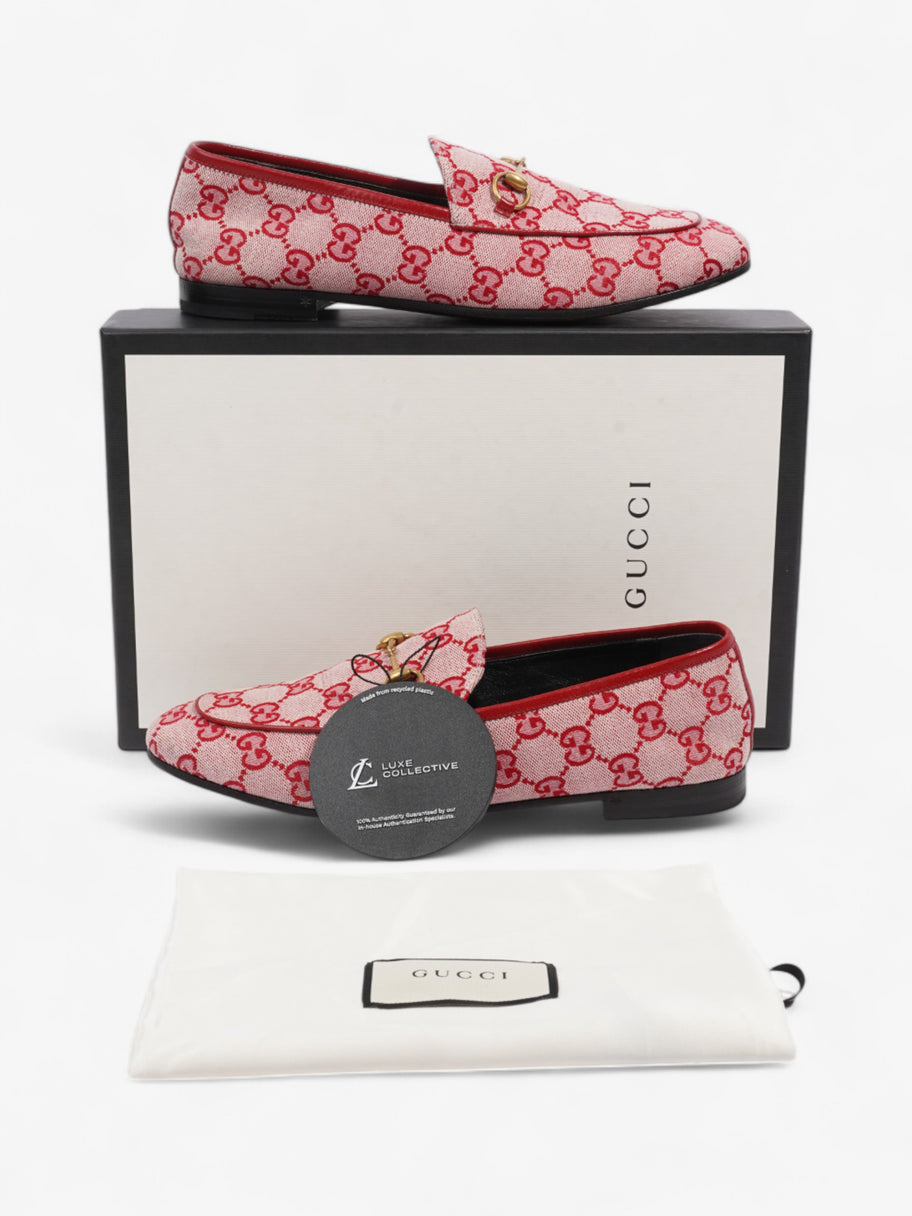 Gucci GG Horsebit Loafers Pink / Red Canvas EU 39 UK 6 Image 10