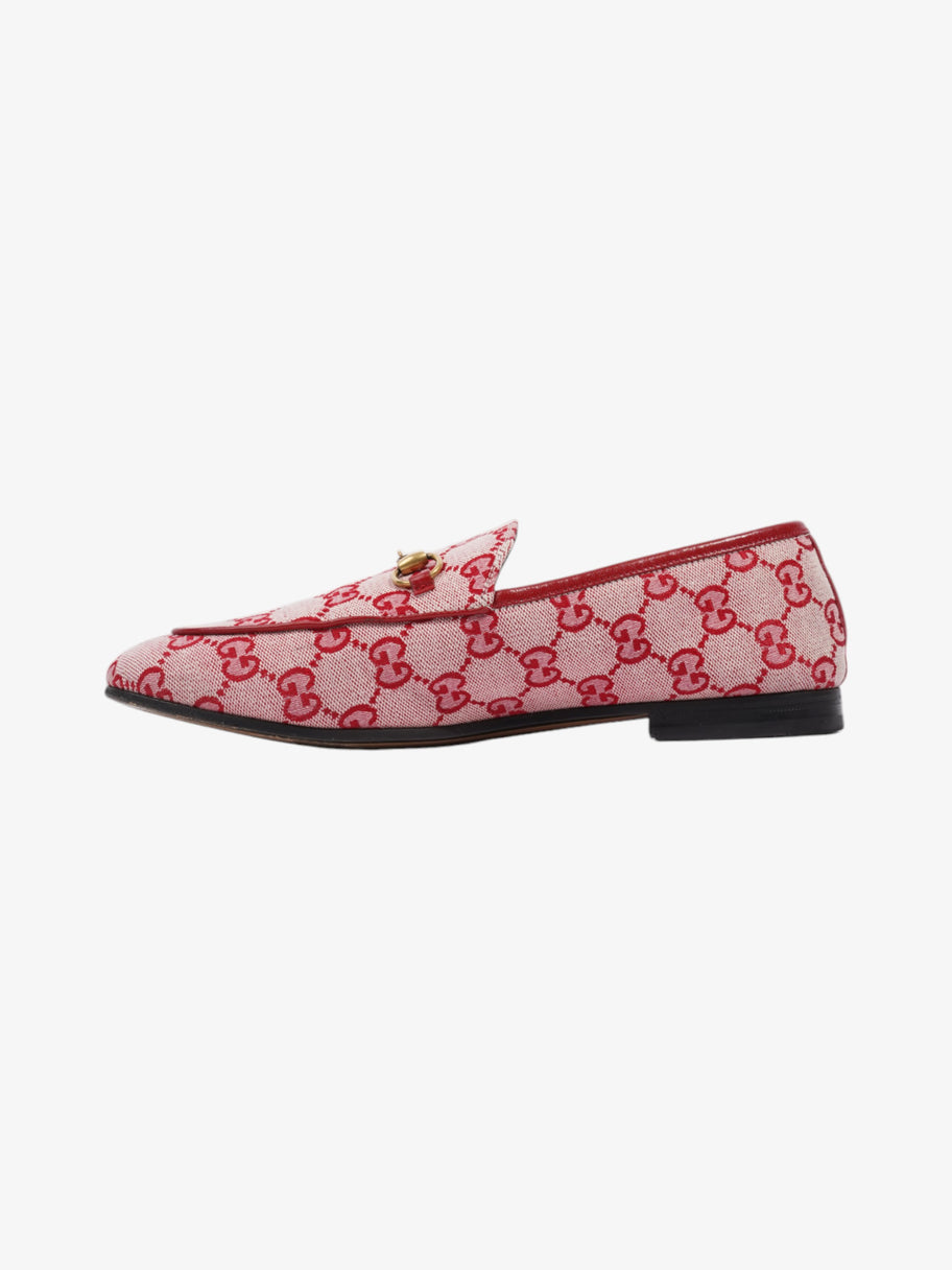 Gucci GG Horsebit Loafers Pink / Red Canvas EU 39 UK 6 Image 3