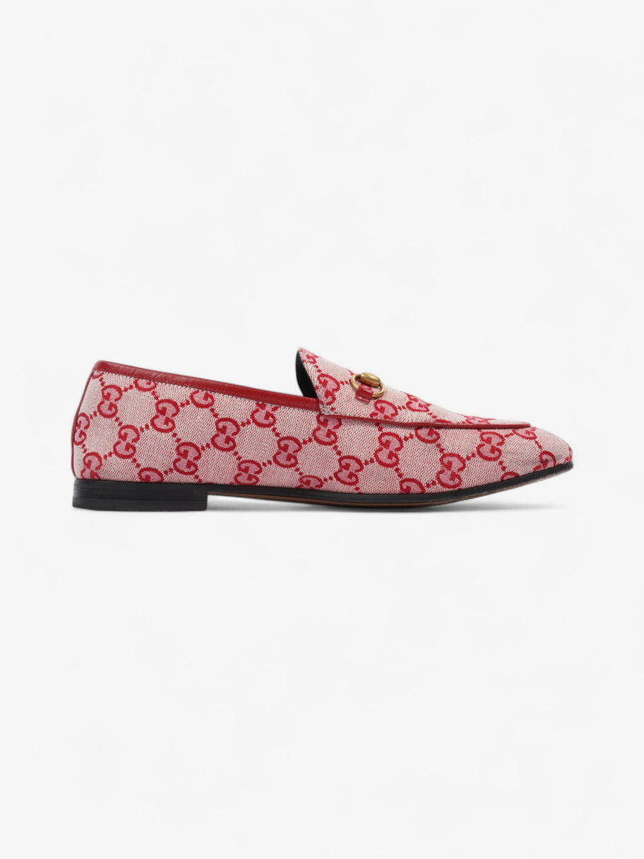 Gucci GG Horsebit Loafers Pink / Red Canvas EU 39 UK 6 Image 4