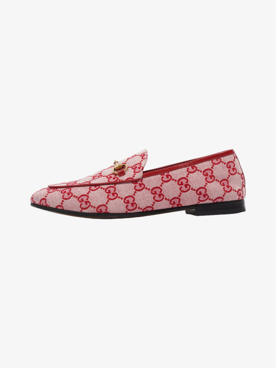 Gucci GG Horsebit Loafers Pink / Red Canvas EU 39 UK 6 Image 5