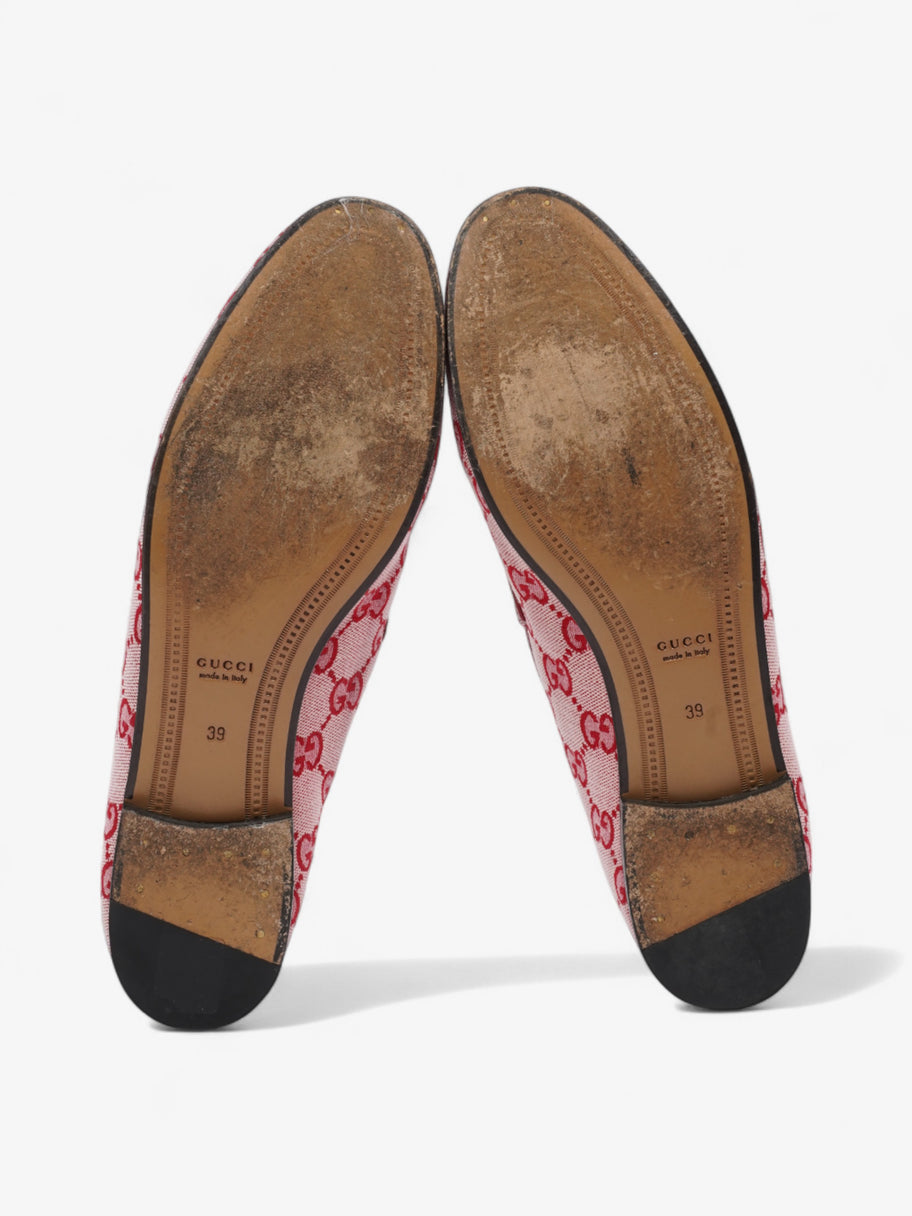 Gucci GG Horsebit Loafers Pink / Red Canvas EU 39 UK 6 Image 7