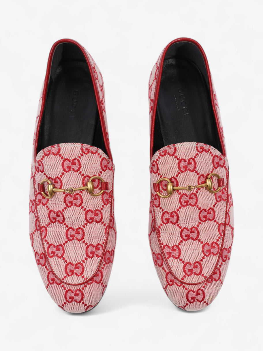 Gucci GG Horsebit Loafers Pink / Red Canvas EU 39 UK 6 Image 8