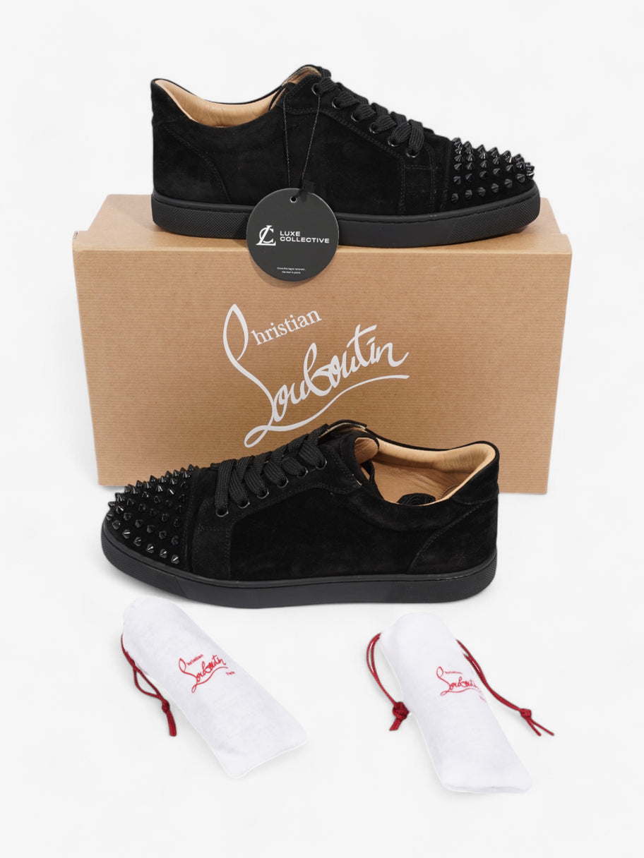 Christian Louboutin Vieira Spikes Sneakers Black Suede EU 38 UK 5 Image 9