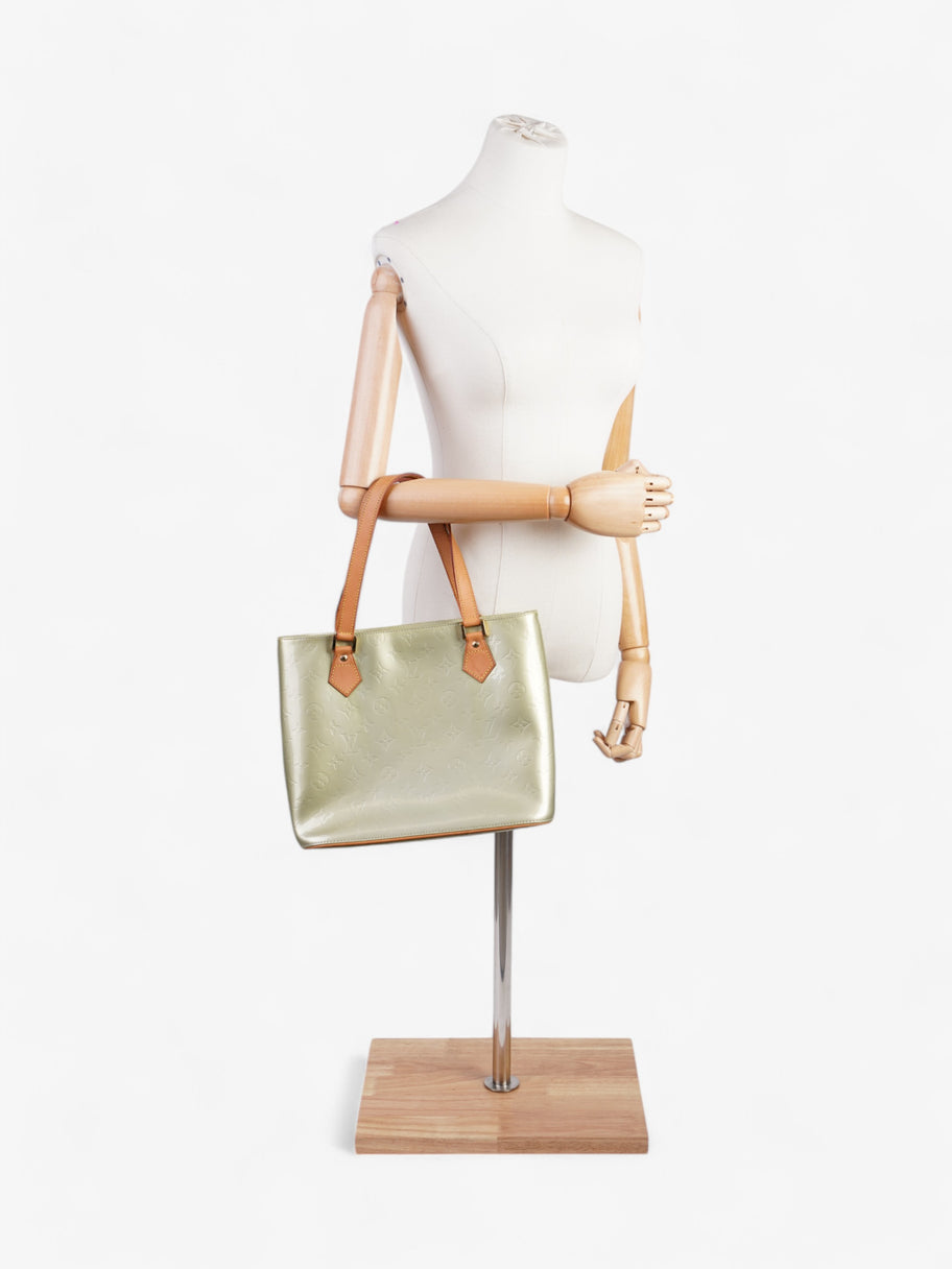 Louis Vuitton Houston Monogram Vernis / Apple Green Vernis Leather Image 2