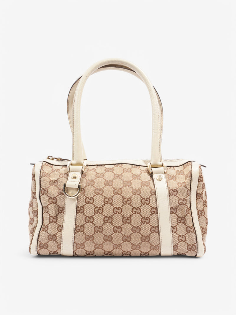  Gucci Boston Bag Supreme / White Canvas