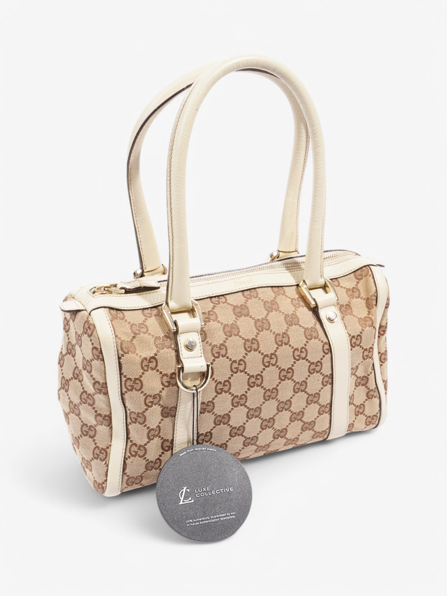 Gucci Boston Bag Supreme / White Canvas Image 10