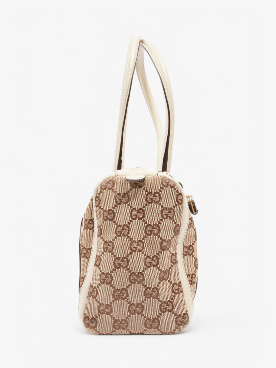 Gucci Boston Bag Supreme / White Canvas Image 3