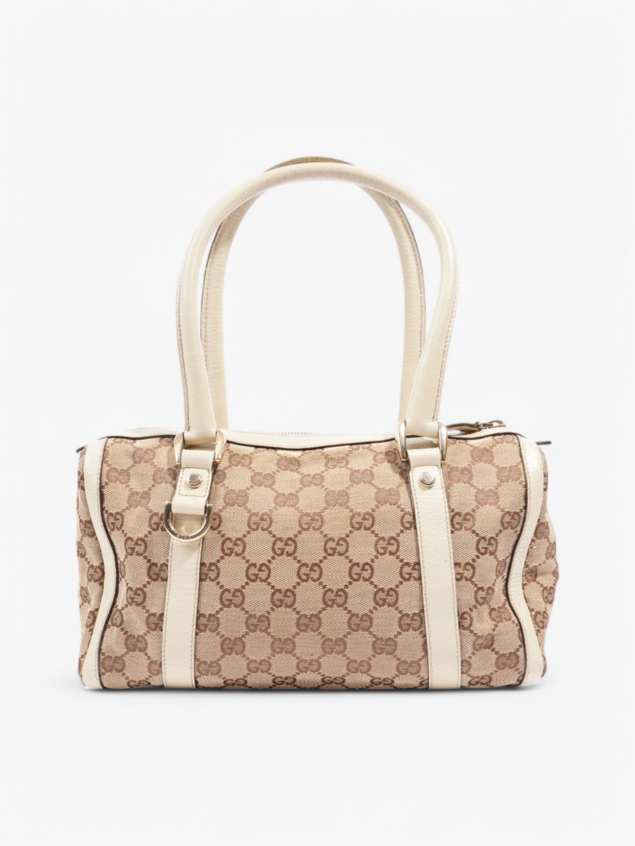 Gucci Boston Bag Supreme / White Canvas Image 4