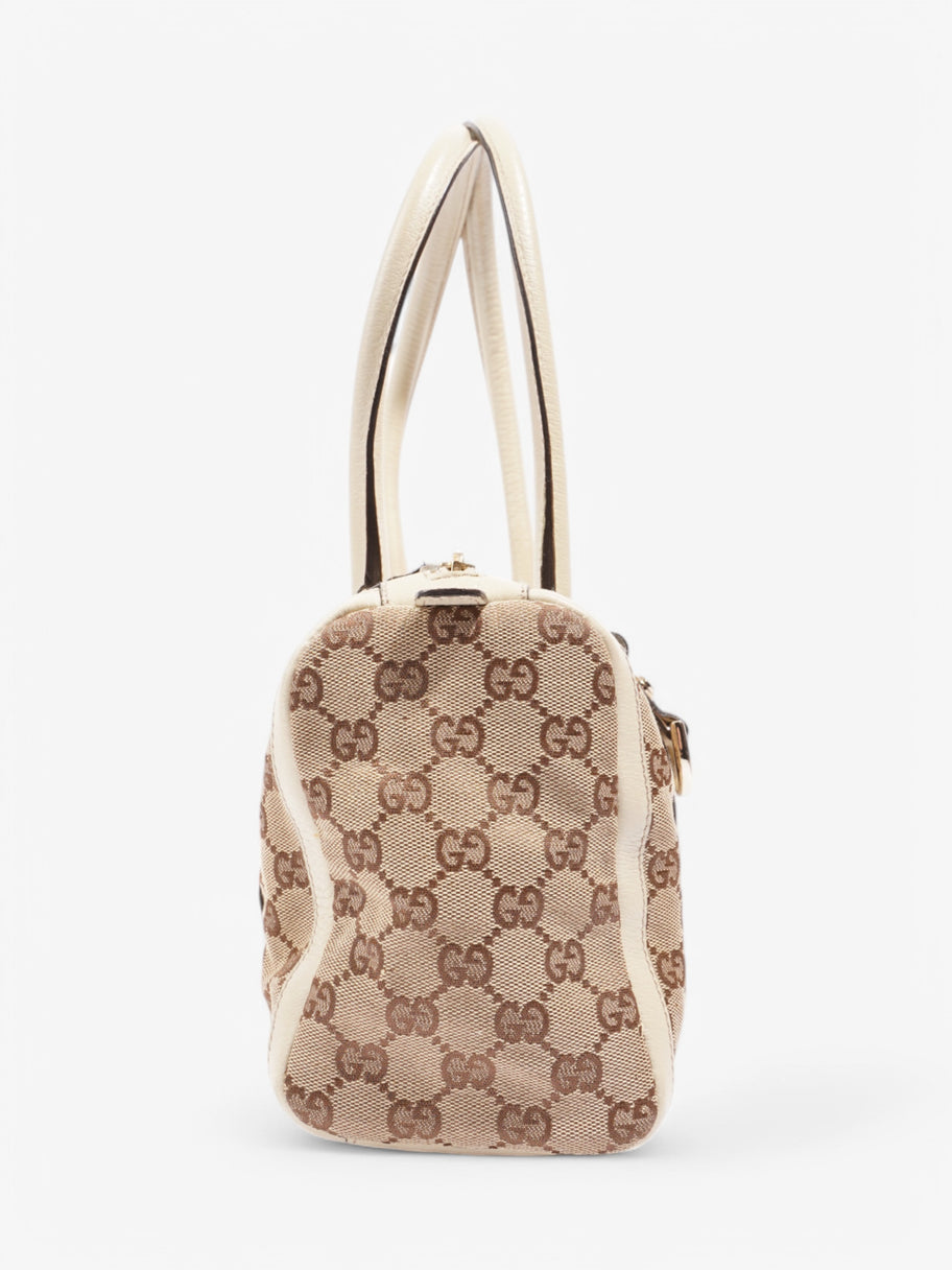 Gucci Boston Bag Supreme / White Canvas Image 5
