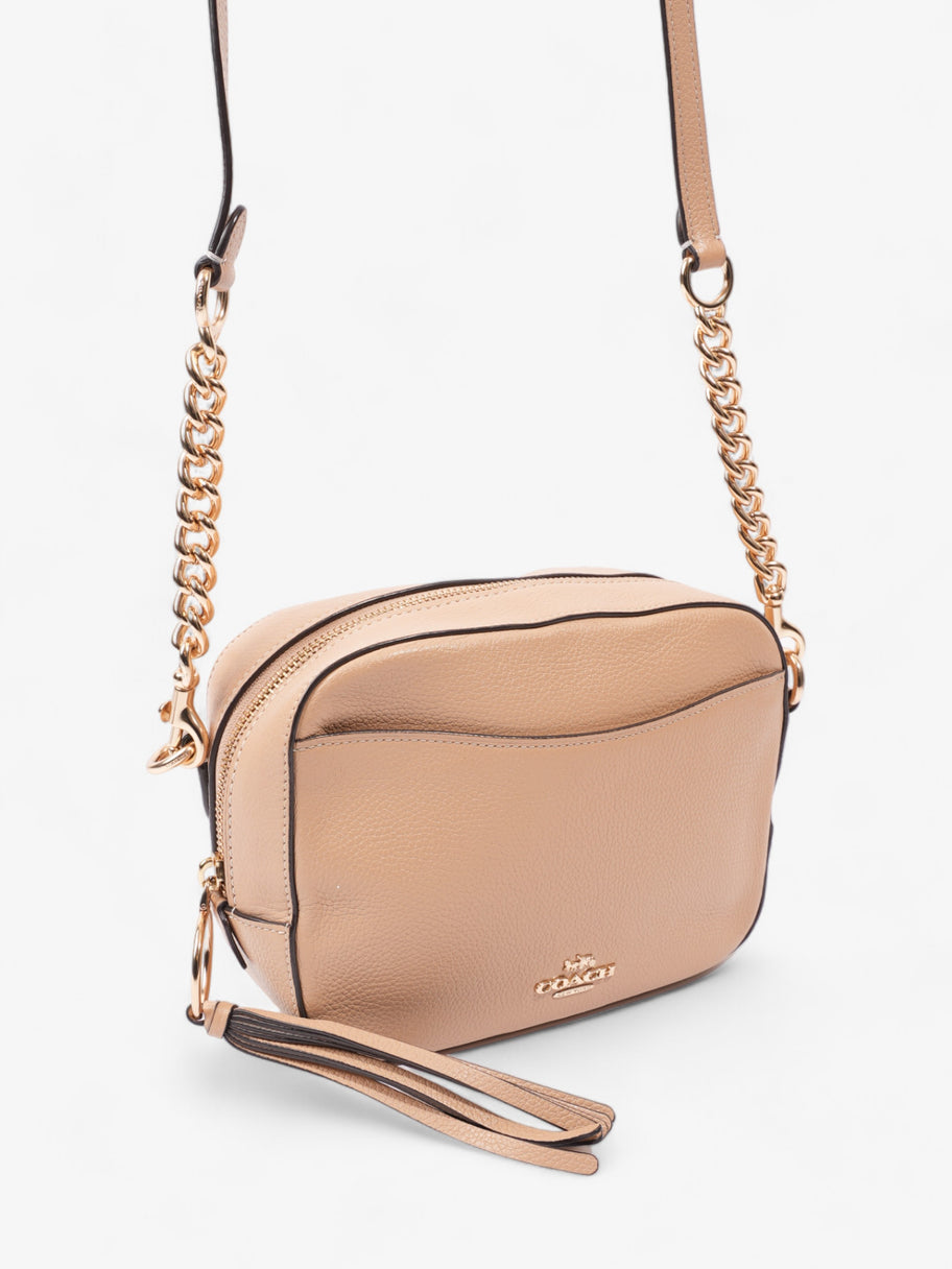 Coach Zip Around Camera Bag Beige Leather Image 7