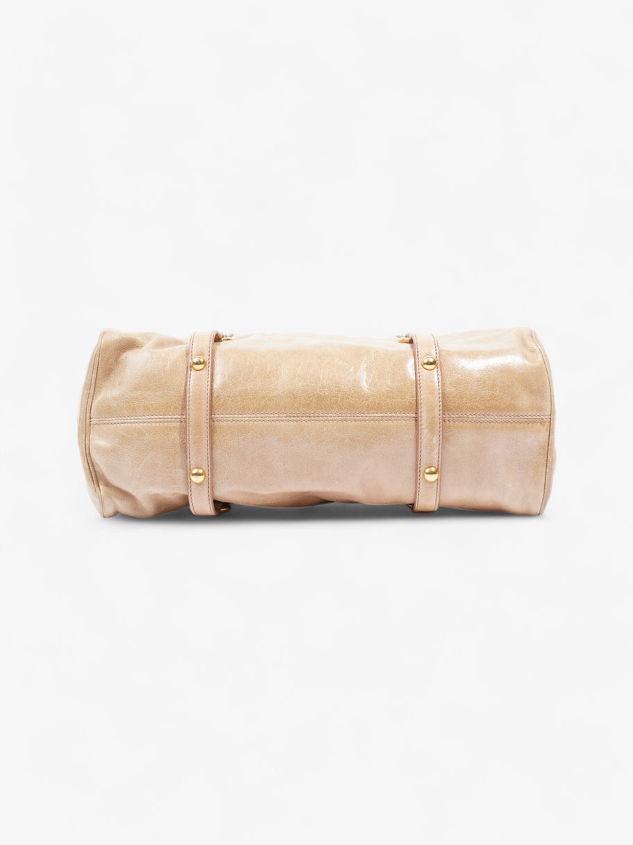 Miu Miu Bow Tote Beige Calfskin Leather Image 7