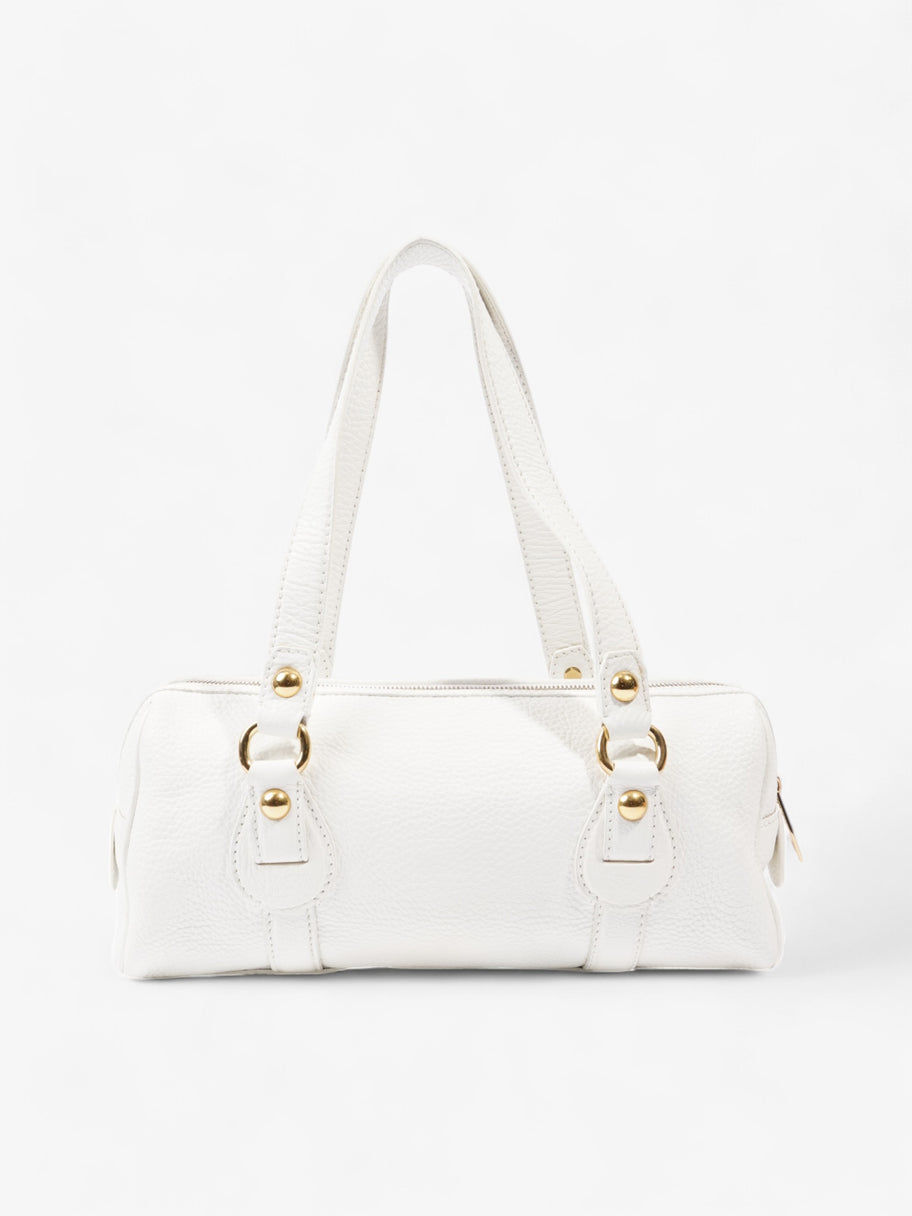 Celine Vintage Tote White Leather Image 4