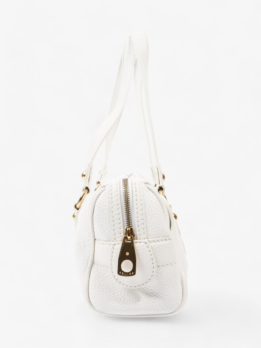 Celine Vintage Tote White Leather Image 5