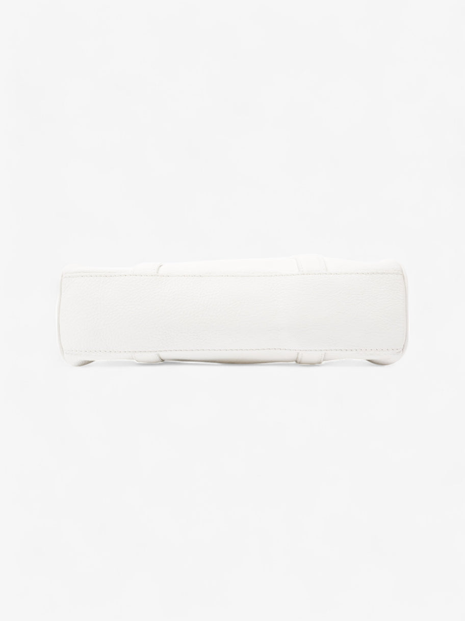 Celine Vintage Tote White Leather Image 6