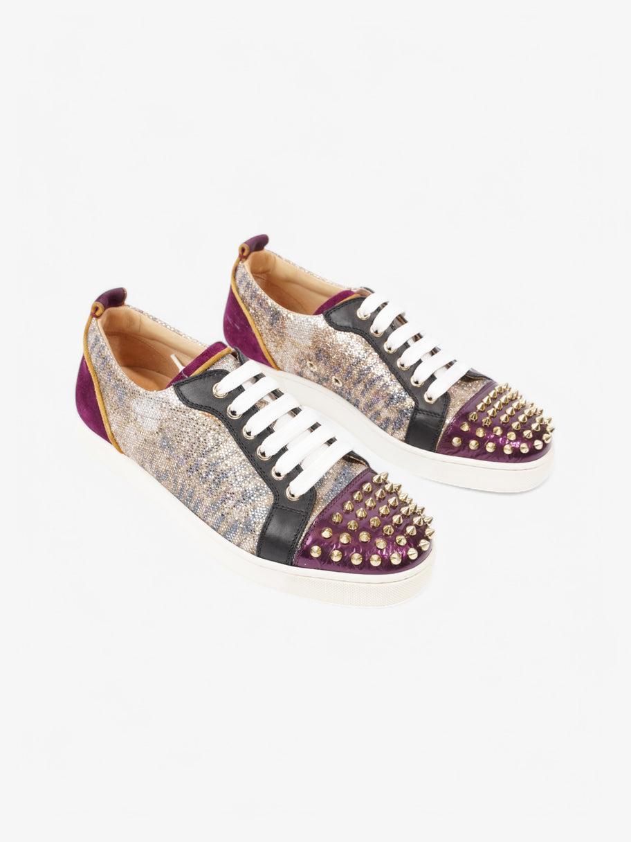 Christian Louboutin Louis Junior Spike Gold / Purple / Black Leather EU 40 UK 7 Image 2