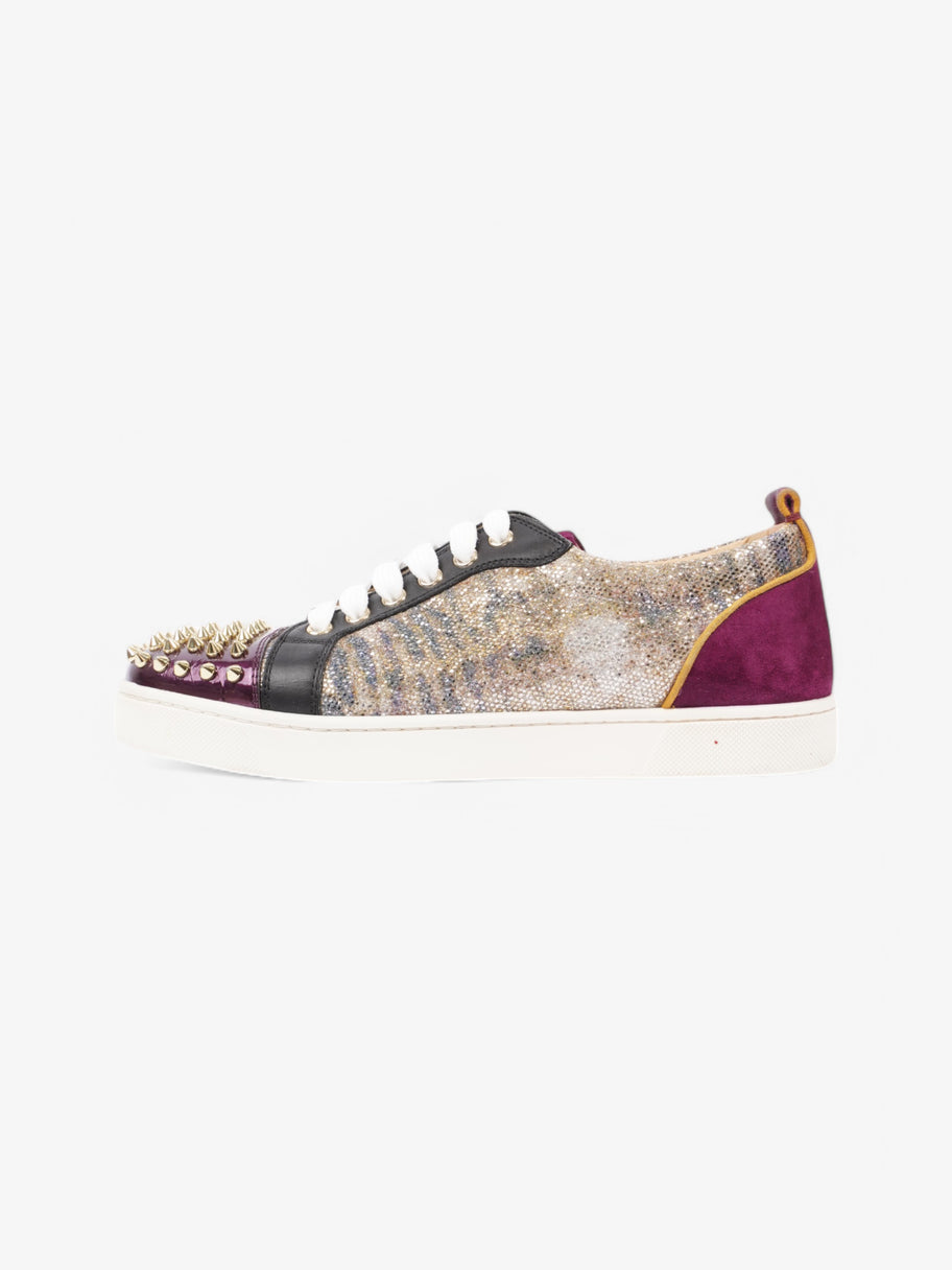 Christian Louboutin Louis Junior Spike Gold / Purple / Black Leather EU 40 UK 7 Image 5