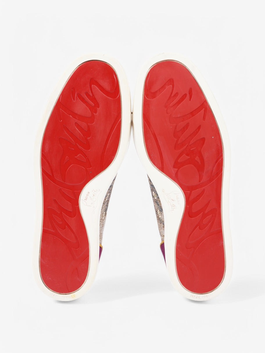 Christian Louboutin Louis Junior Spike Gold / Purple / Black Leather EU 40 UK 7 Image 7