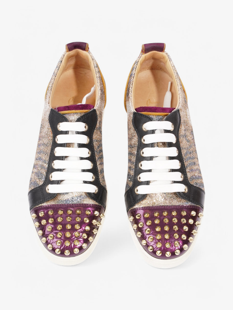Christian Louboutin Louis Junior Spike Gold / Purple / Black Leather EU 40 UK 7 Image 8