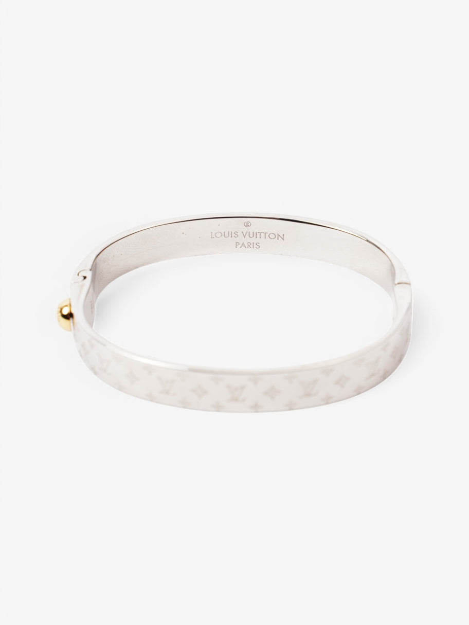 Louis Vuitton Nanogram Cuff Silver Base Metal M Image 4