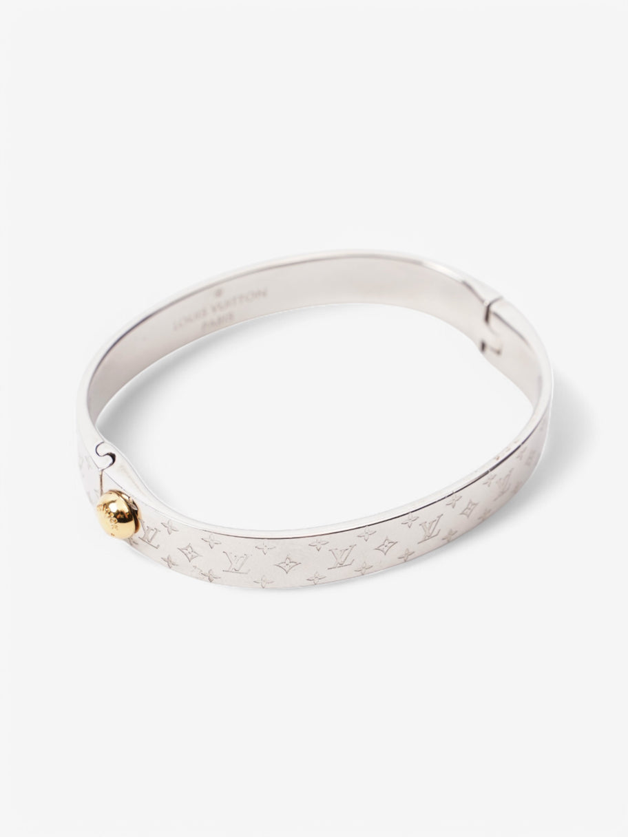 Louis Vuitton Nanogram Cuff Silver Base Metal M Image 5