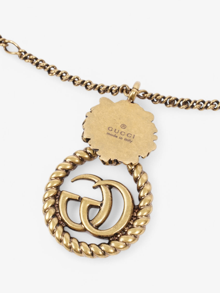 Gucci GG Lion Necklace Antique Gold Base Metal Image 4