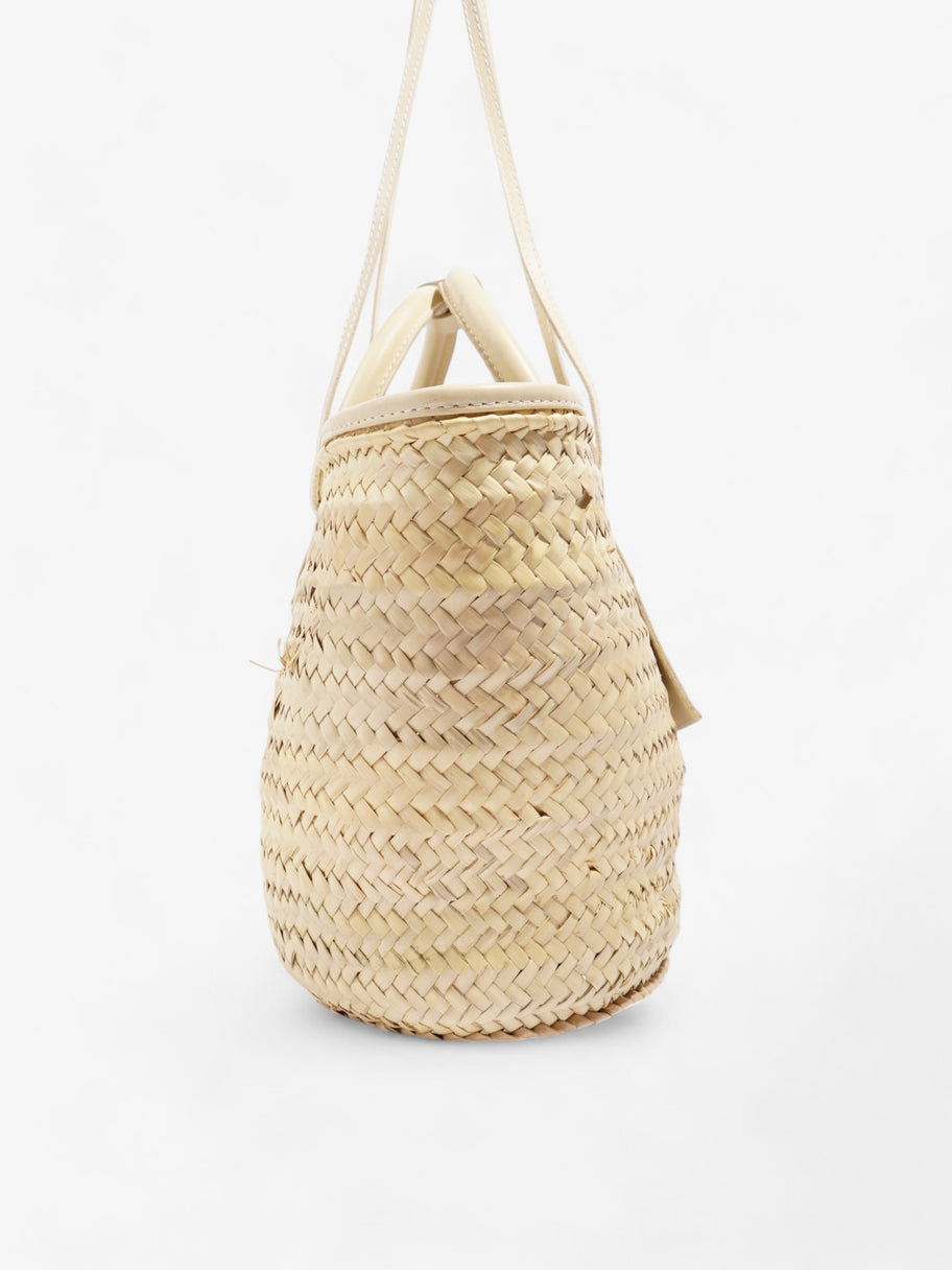 Jacquemus Le Panier Soli Tote Bag Ivory / Natural Palm Leaves Image 5