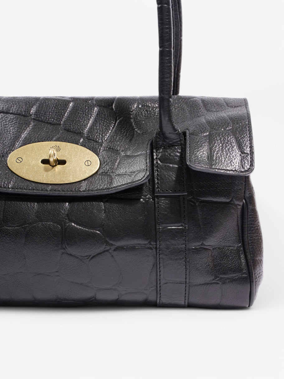 Mulberry Bayswater East West Black Embossed Leather Image 7