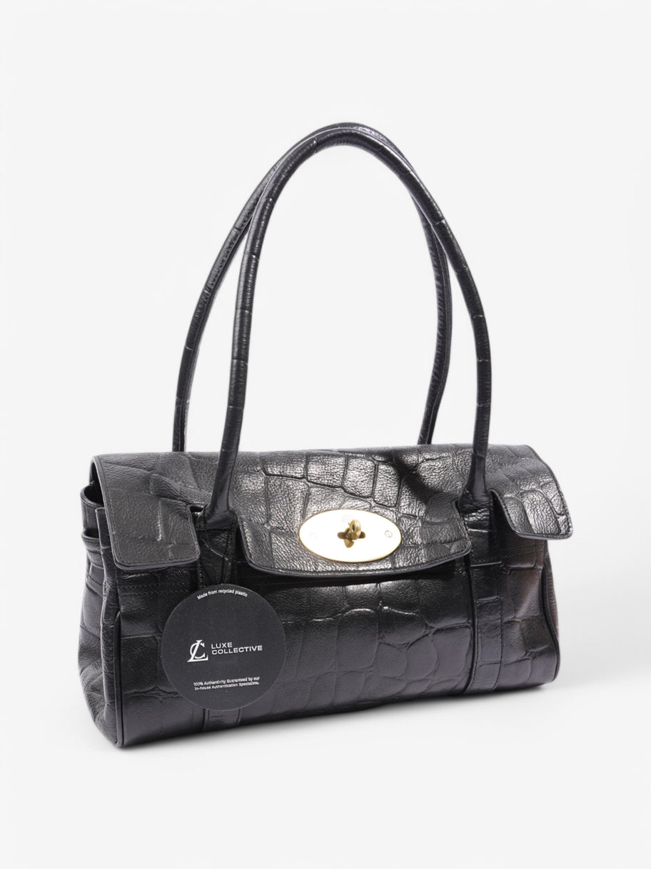 Mulberry Bayswater East West Black Embossed Leather Image 9
