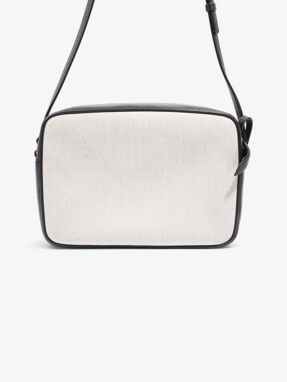 Saint Laurent Lou Camera Bag White / Black Canvas Medium Image 4