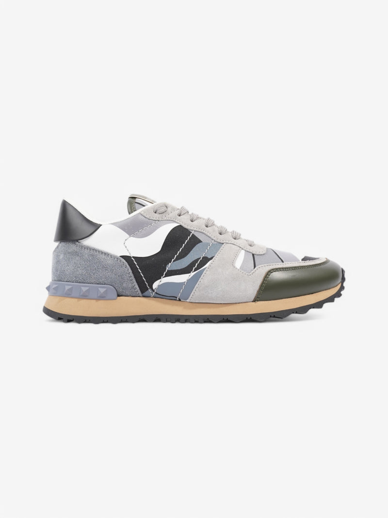  Valentino Rockrunner Sneakers Grey / White / Khaki Suede EU 40 UK 7