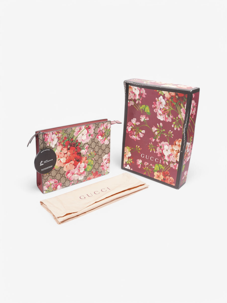 Gucci Toiletry Pouch Supreme / Bloom Coated Canvas Image 9