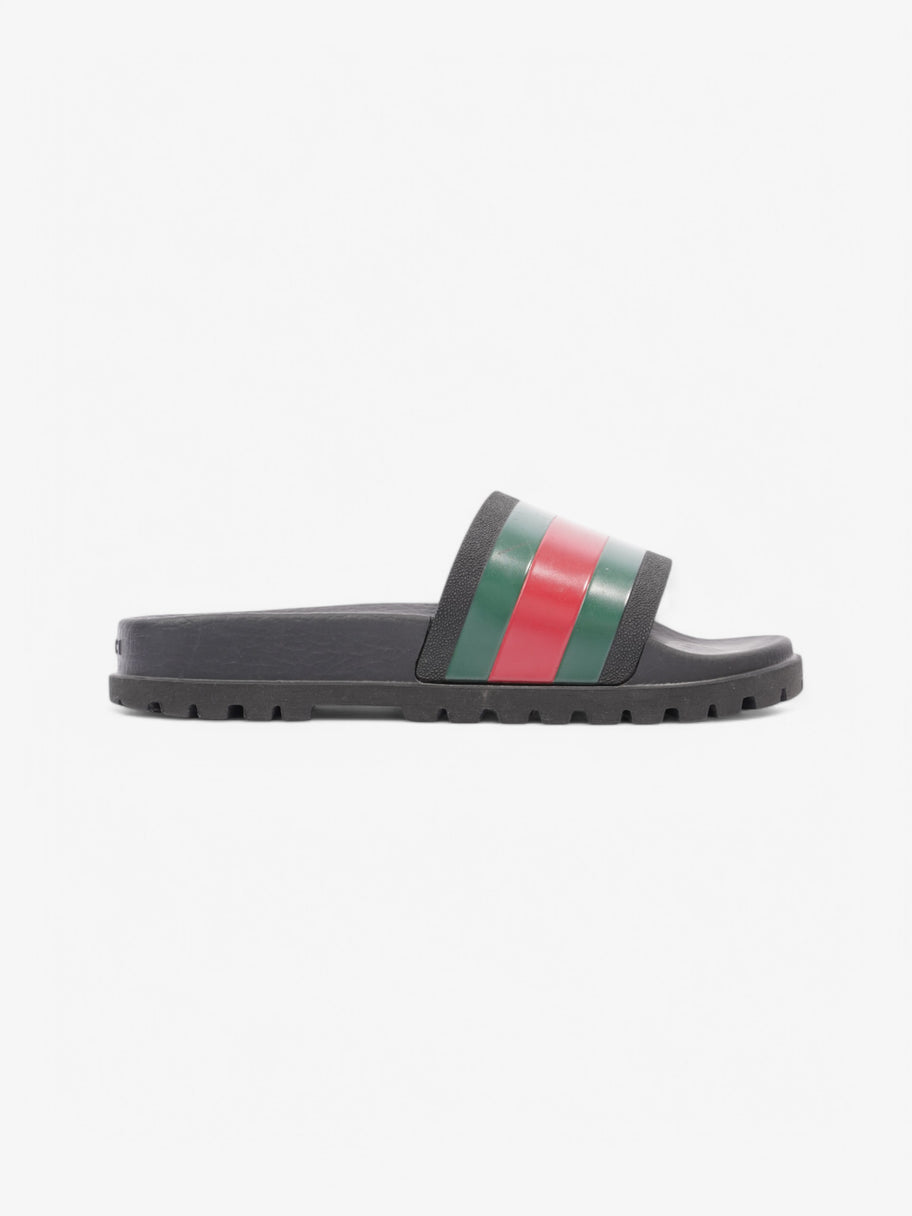 Gucci Slides Black / Green / Red Rubber EU 38 UK 6 Image 1