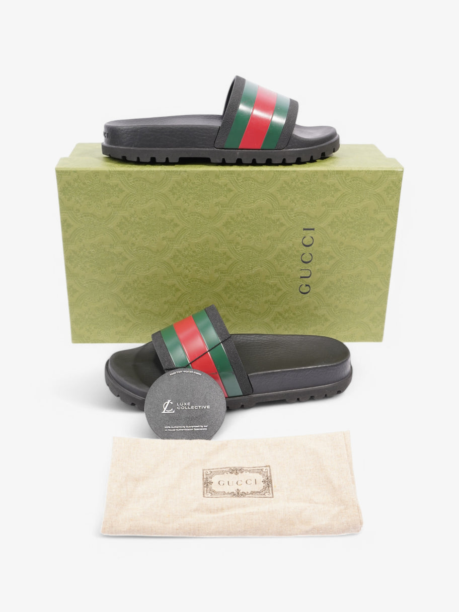 Gucci Slides Black / Green / Red Rubber EU 38 UK 6 Image 10