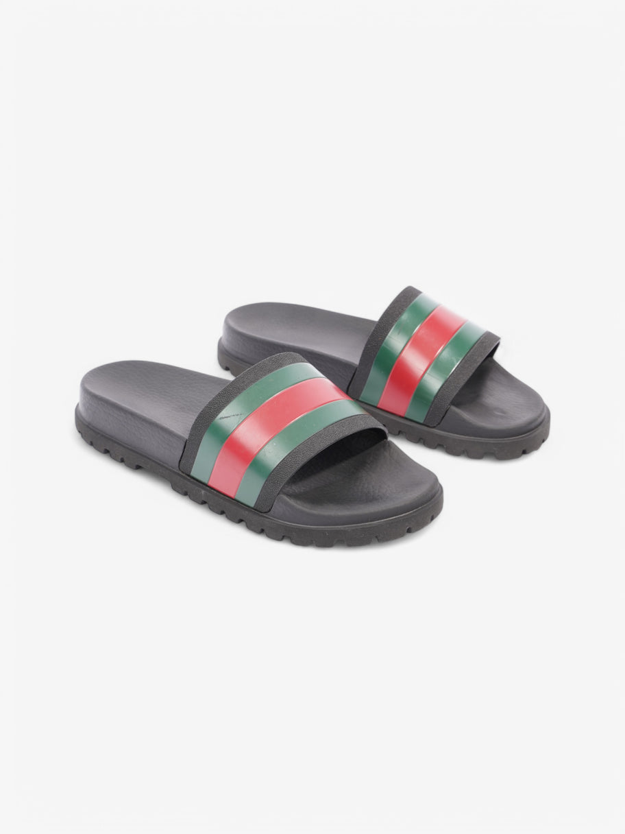 Gucci Slides Black / Green / Red Rubber EU 38 UK 6 Image 2