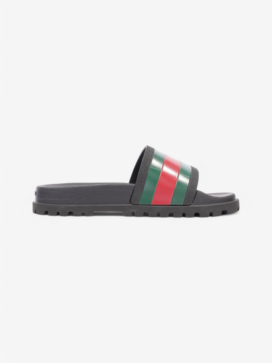 Gucci Slides Black / Green / Red Rubber EU 38 UK 6 Image 4