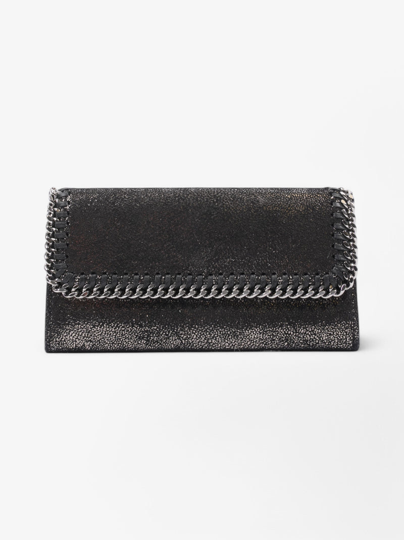  Stella McCartney Falabella Continental Wallet Black Suede