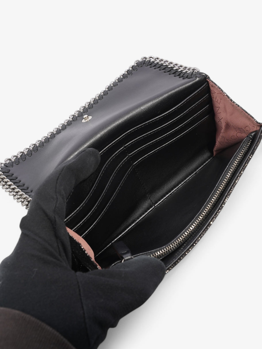 Stella McCartney Falabella Continental Wallet Black Suede Image 6