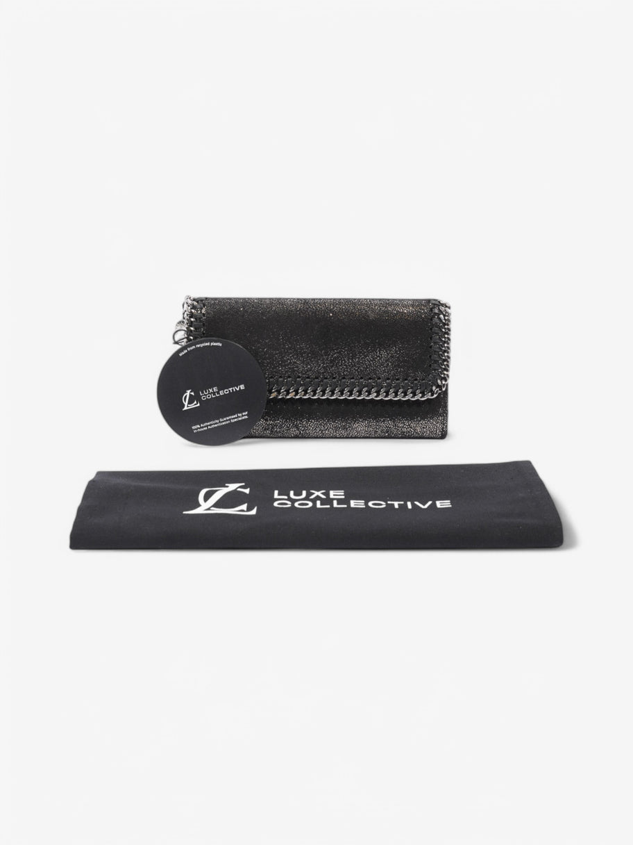 Stella McCartney Falabella Continental Wallet Black Suede Image 8