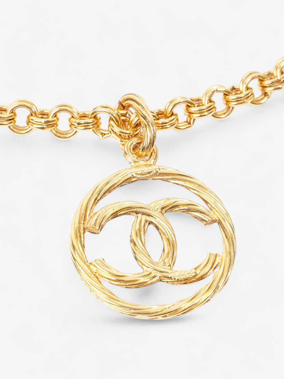 Chanel  Circle Coco Necklace Gold Gold Plated 76.5cm Image 4