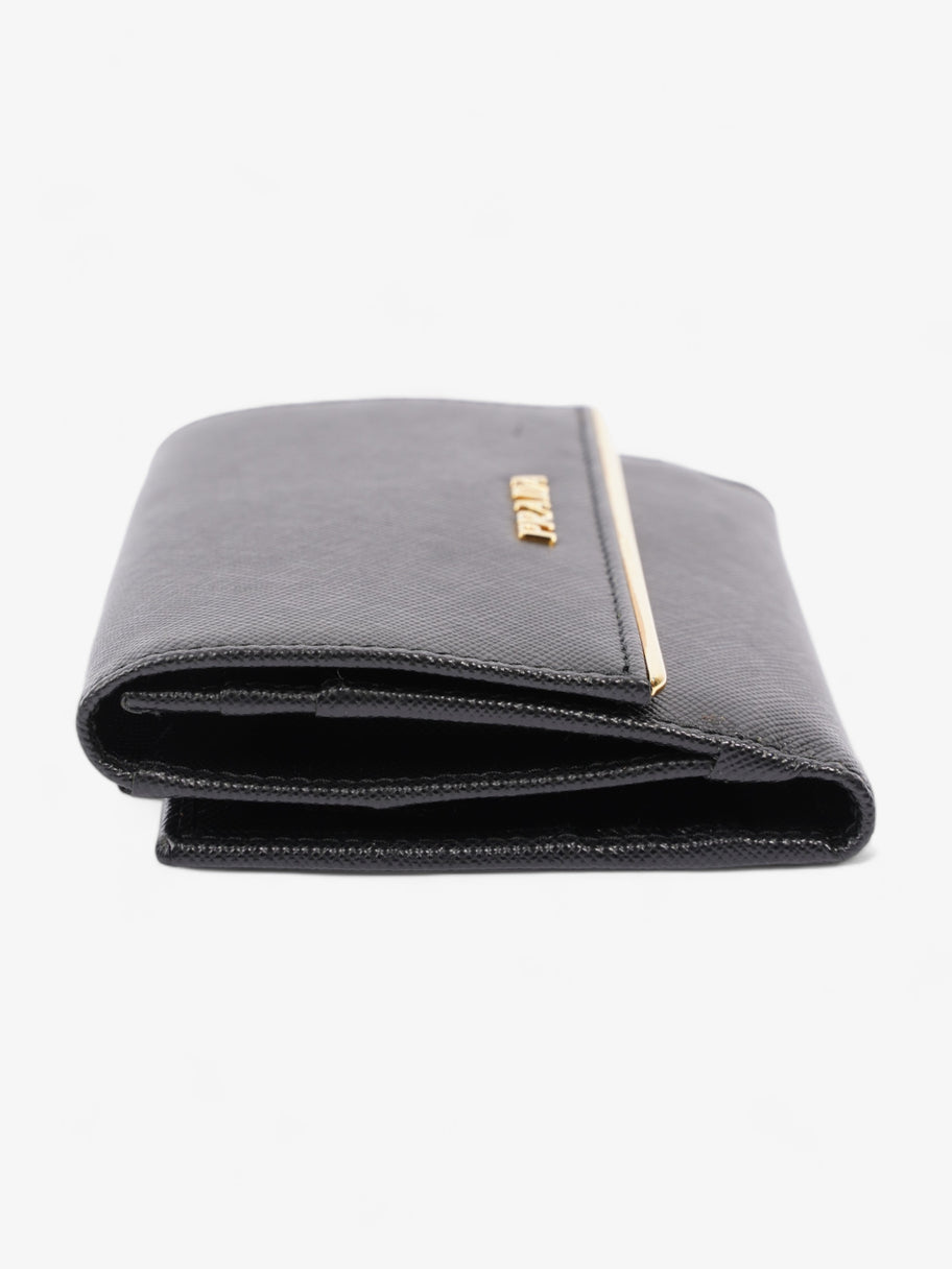 Prada Compact Wallet Black Saffiano Leather Image 4