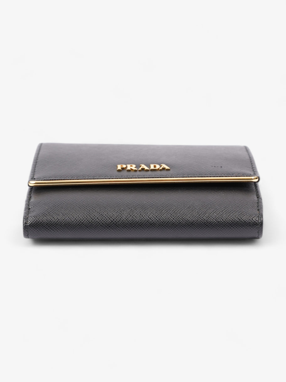 Prada Compact Wallet Black Saffiano Leather Image 5