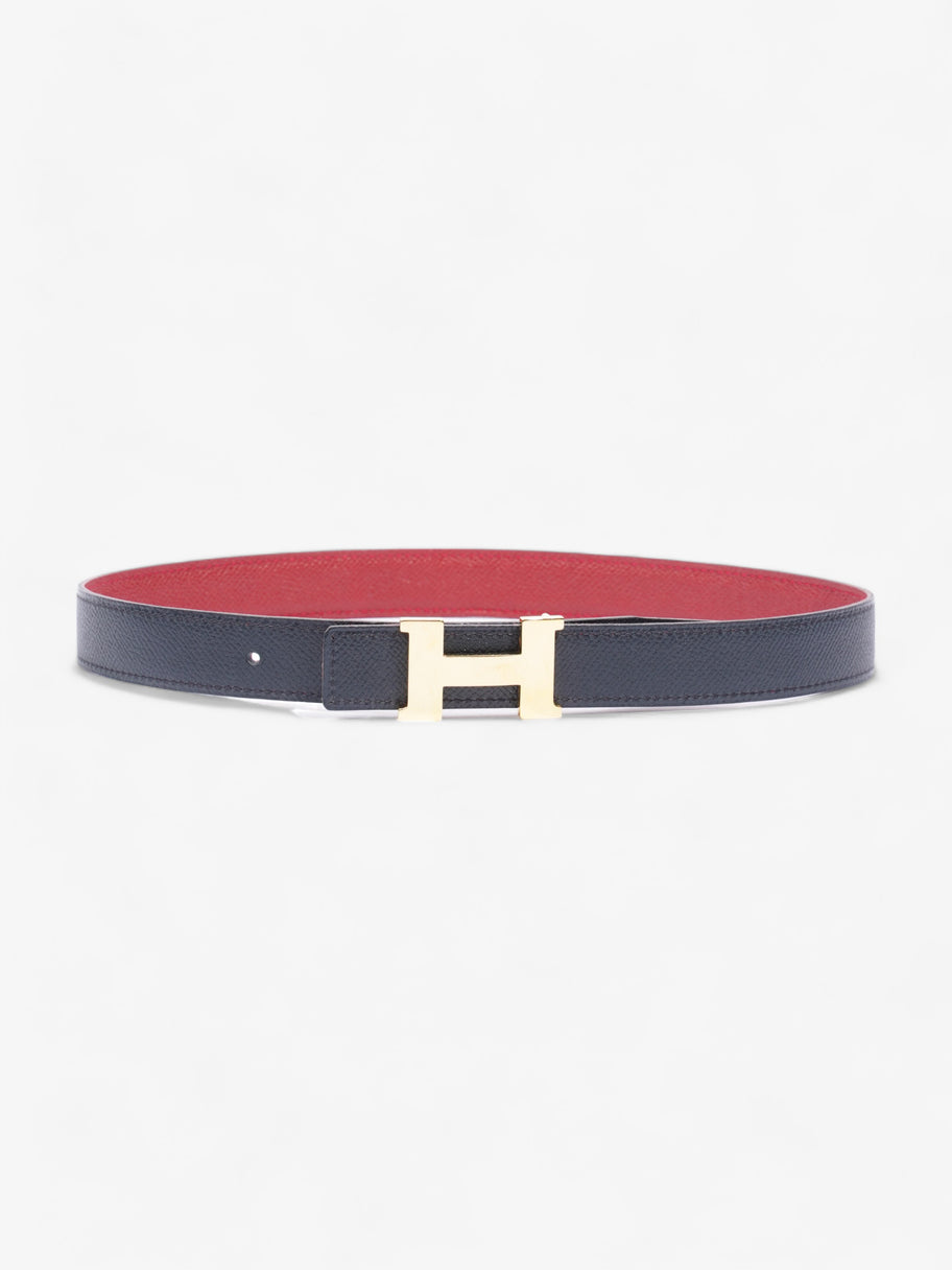 Hermes Constance H Belt Navy / Red Leather 75cm 30