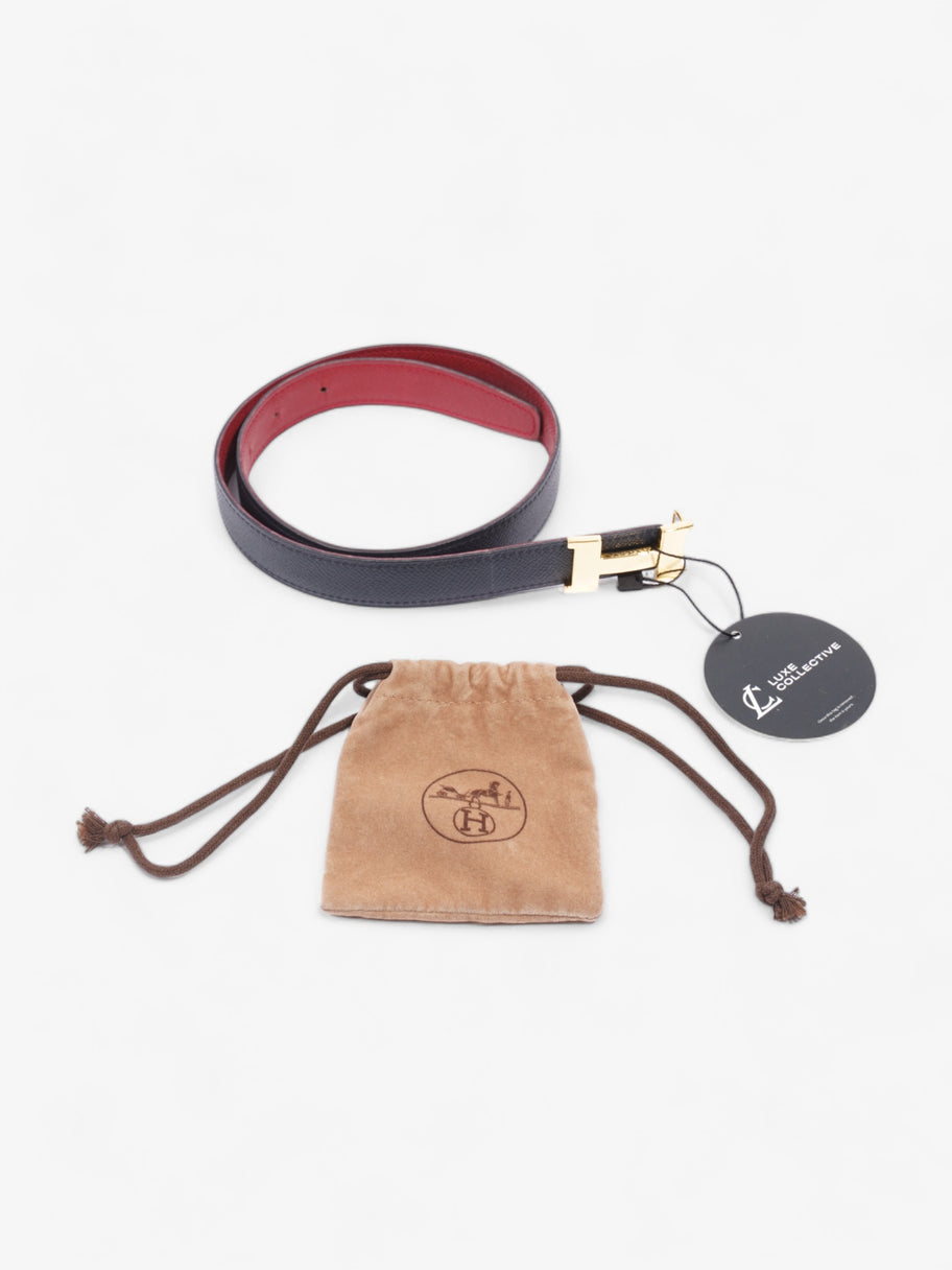 Hermes Constance H Belt Navy / Red Leather 75cm 30